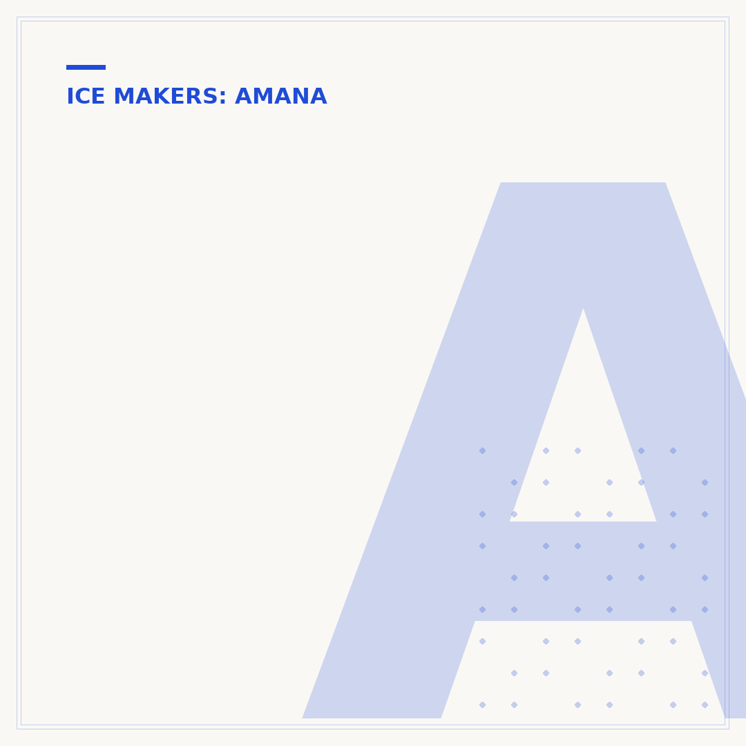 Amana Refrigerator Ice Maker Repair
