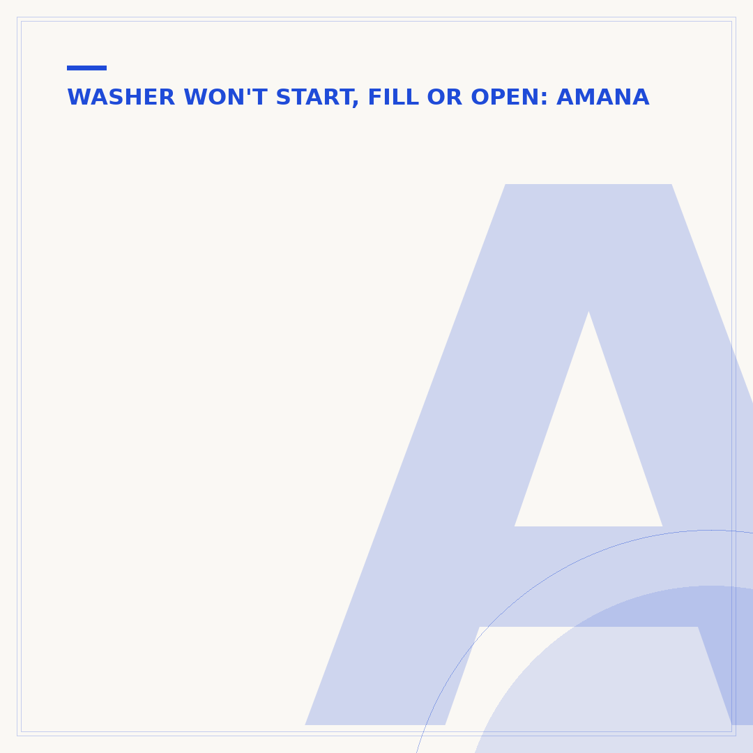 Amana Washer Disable Lid Lock: Common Issues & Solutions