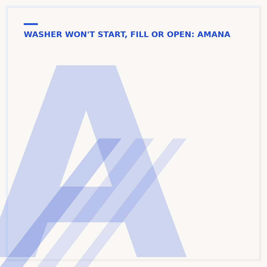 Amana Washer Lid Lock: Troubleshooting & Solutions