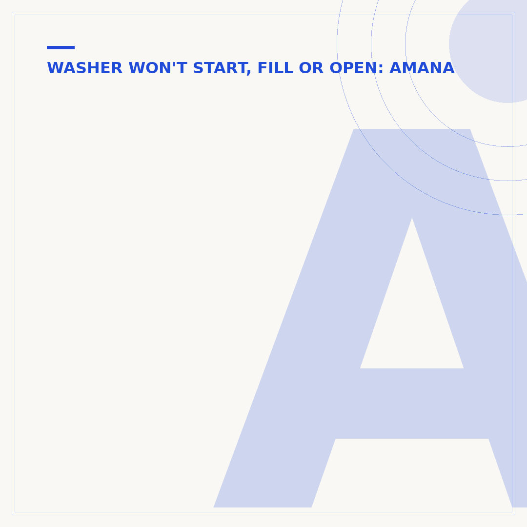 Amana Washer Stuck on Lid Locked: Troubleshoot & Unlock