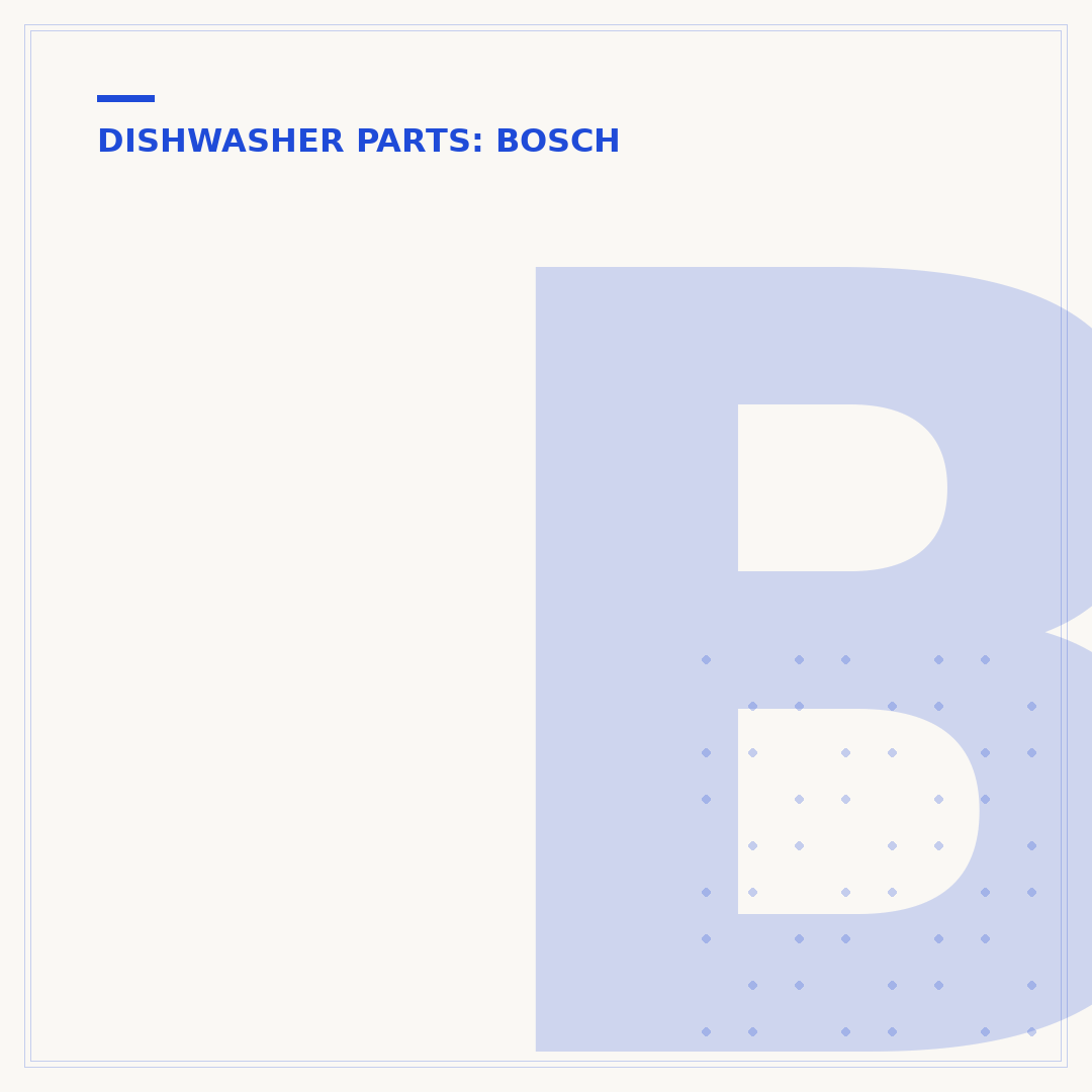 Bosch Dishwasher Door Seal
