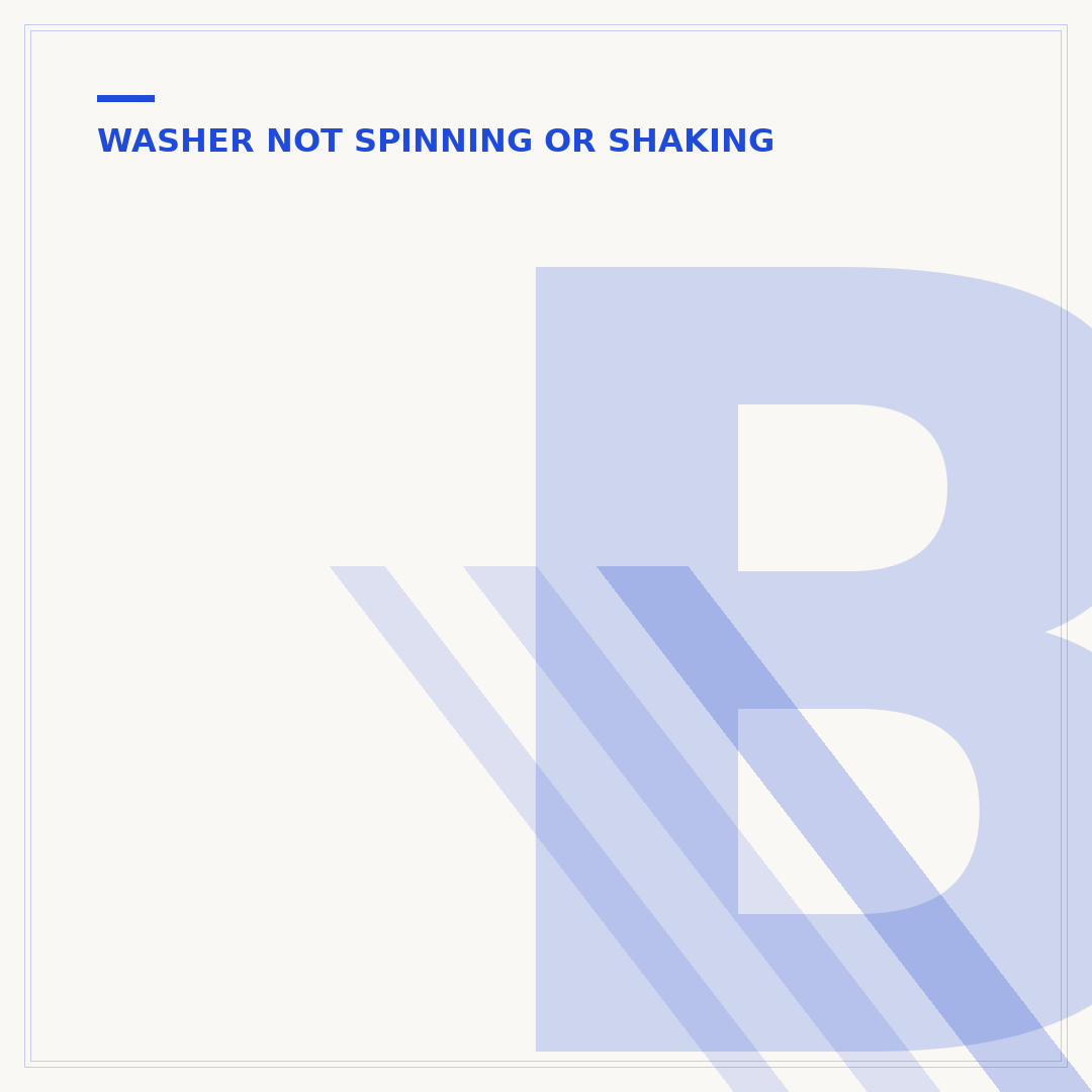Bosch Washing Machine Not Spinning