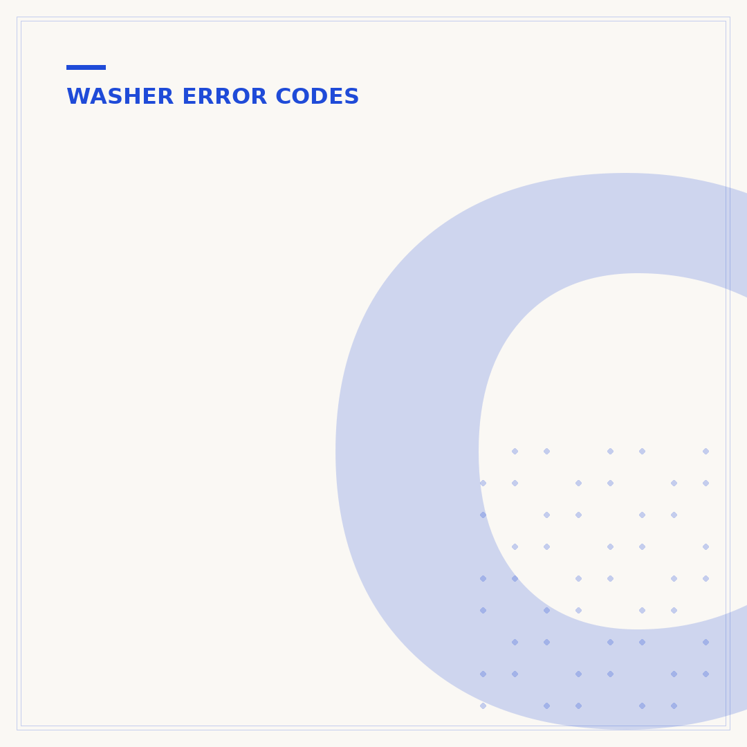 Cabrio Washer LF Code: Understanding & Resolving