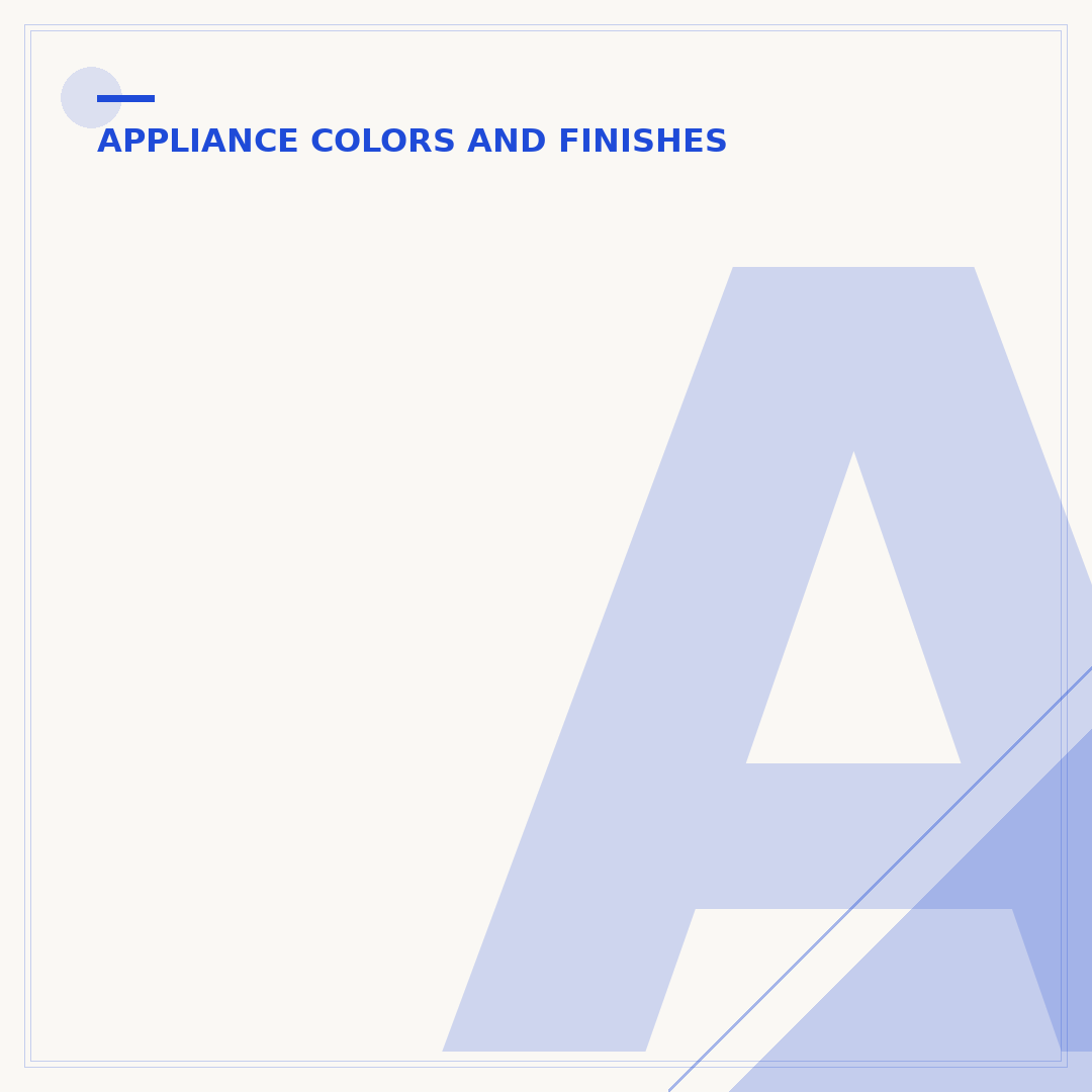Appliance Colors: Choosing the Right Look for Your Kitchen