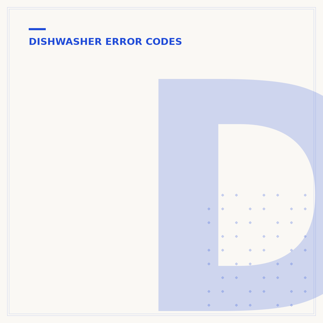 Dishwasher F8 E4 Error Code: What It Means & Fixes