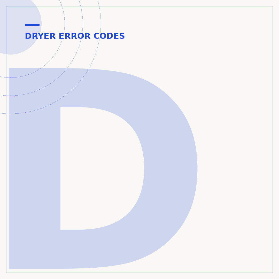 Dryer Error Codes Explained: Troubleshooting Common Issues