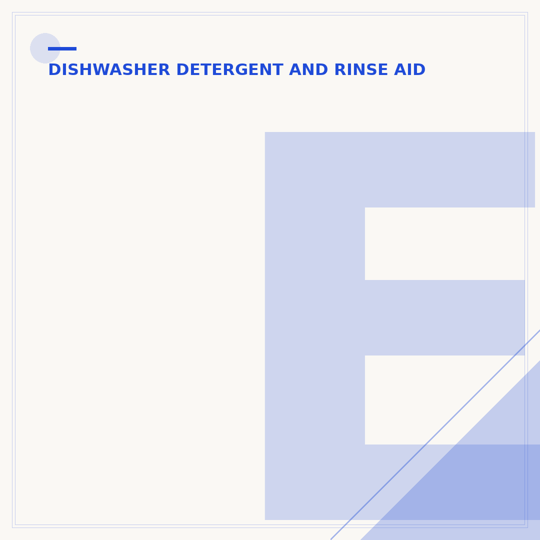 Eco Friendly Dishwasher Detergent