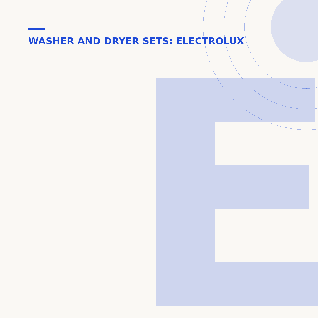 Electrolux Washer and Dryer 300 Series Features