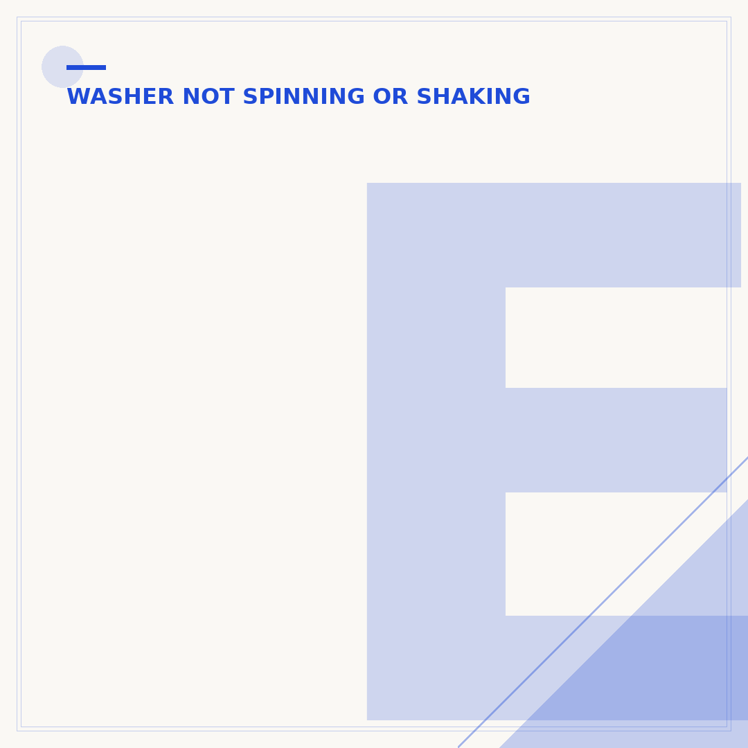 Estate Washer Not Spinning? Troubleshooting Common Issues