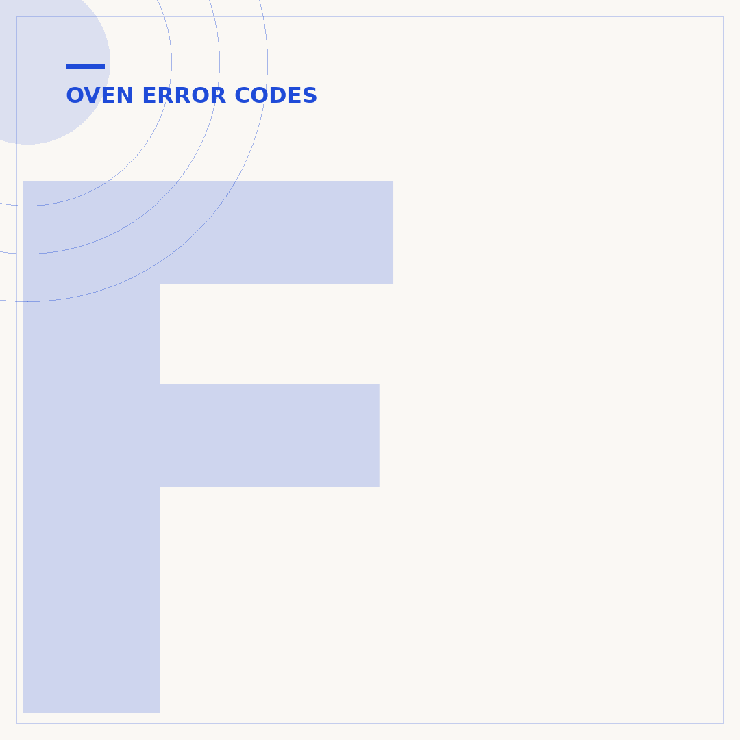 F1 EO Oven Error Code: Troubleshooting and Solutions