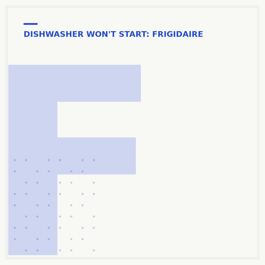 Frigidaire Dishwasher Locked