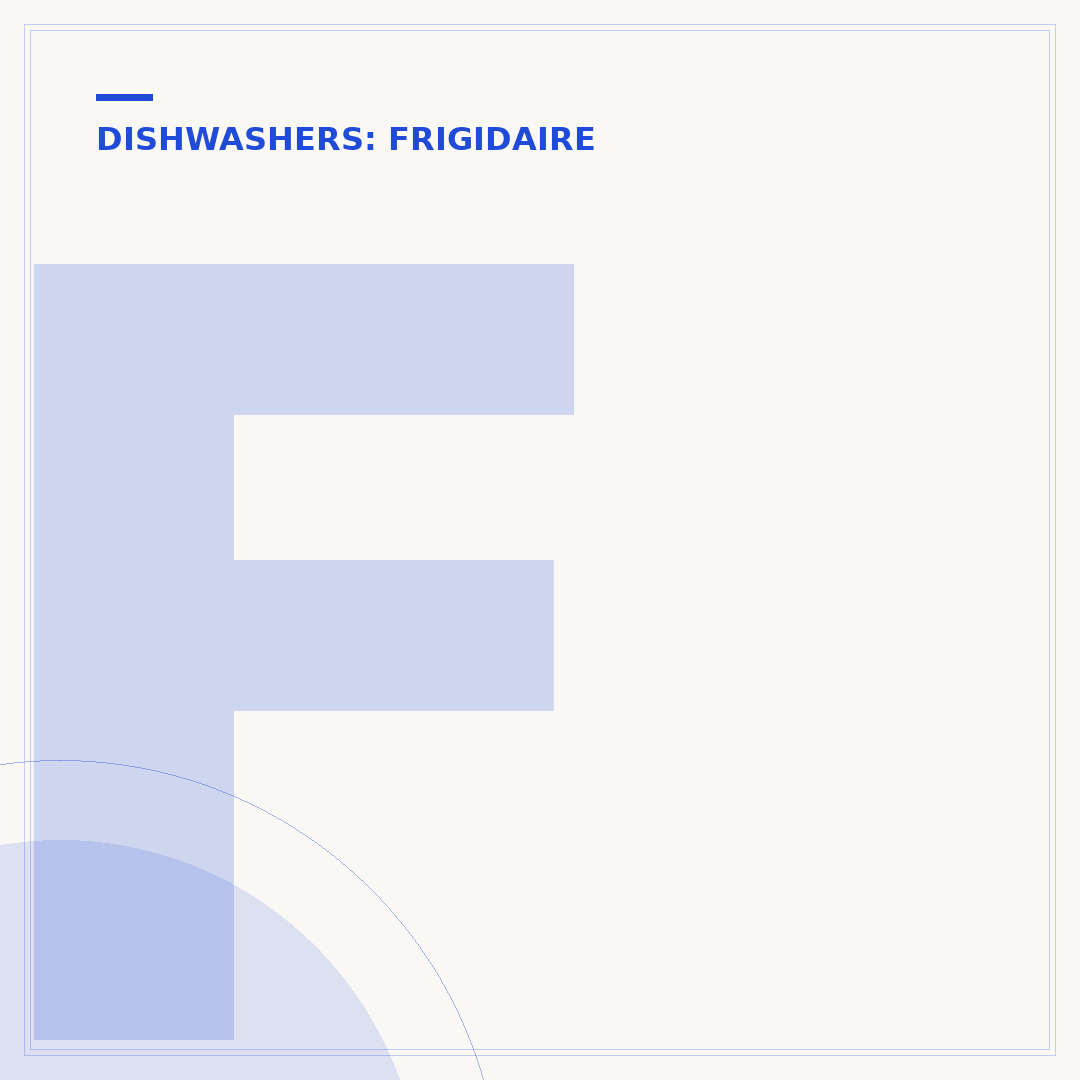 Frigidaire Dishwasher Problems