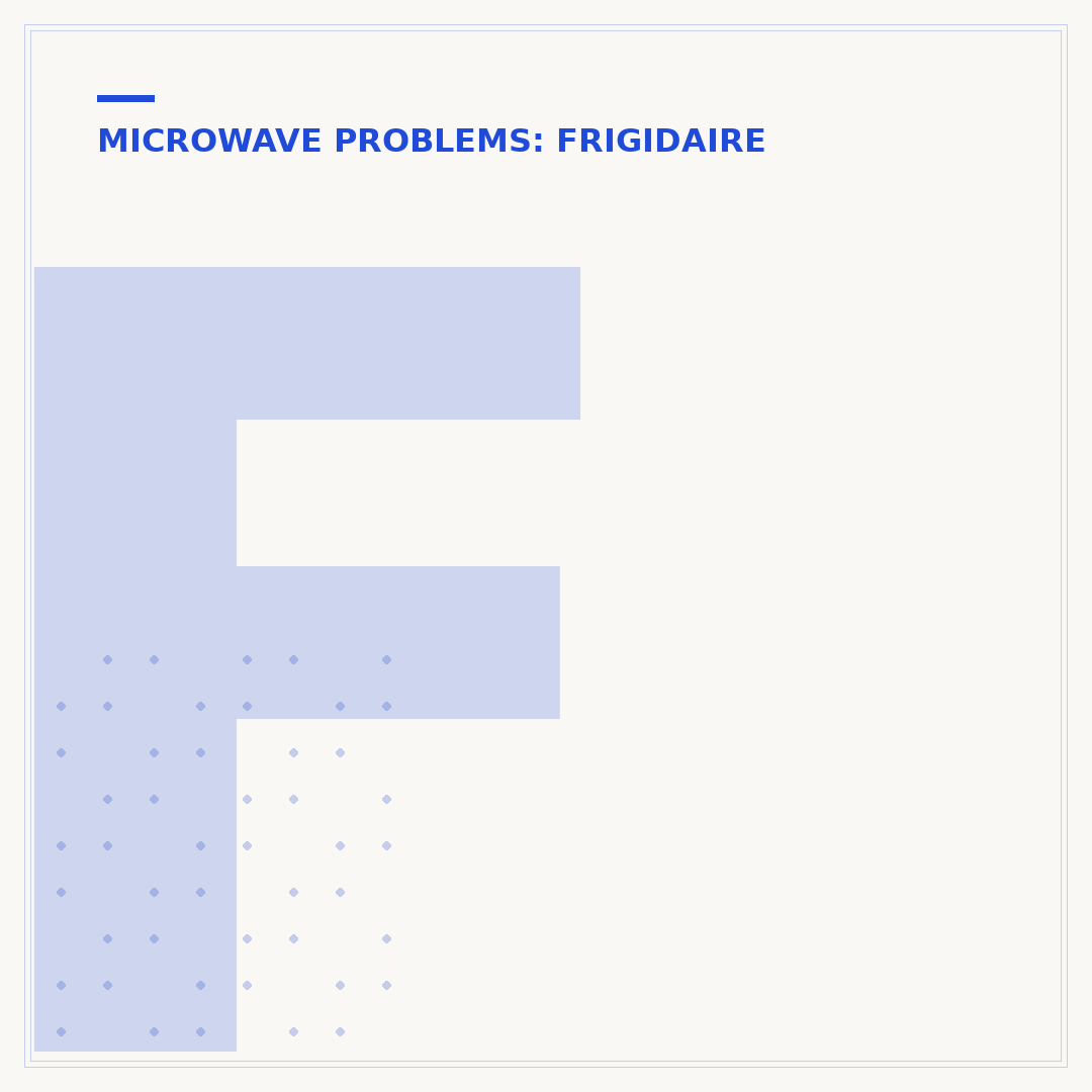 Frigidaire Gallery Microwave Repair