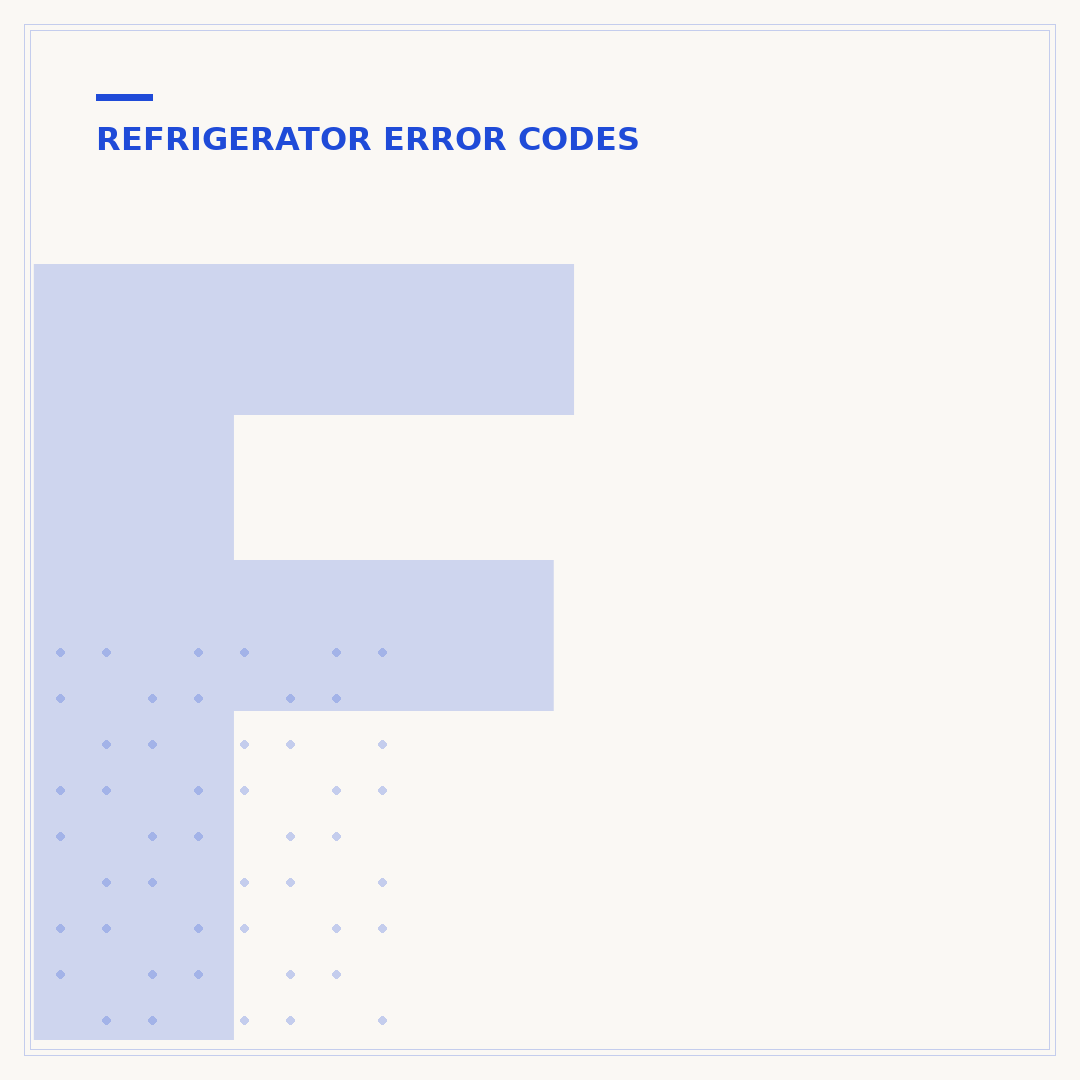 Frigidaire Gallery Refrigerator Error Codes Explained