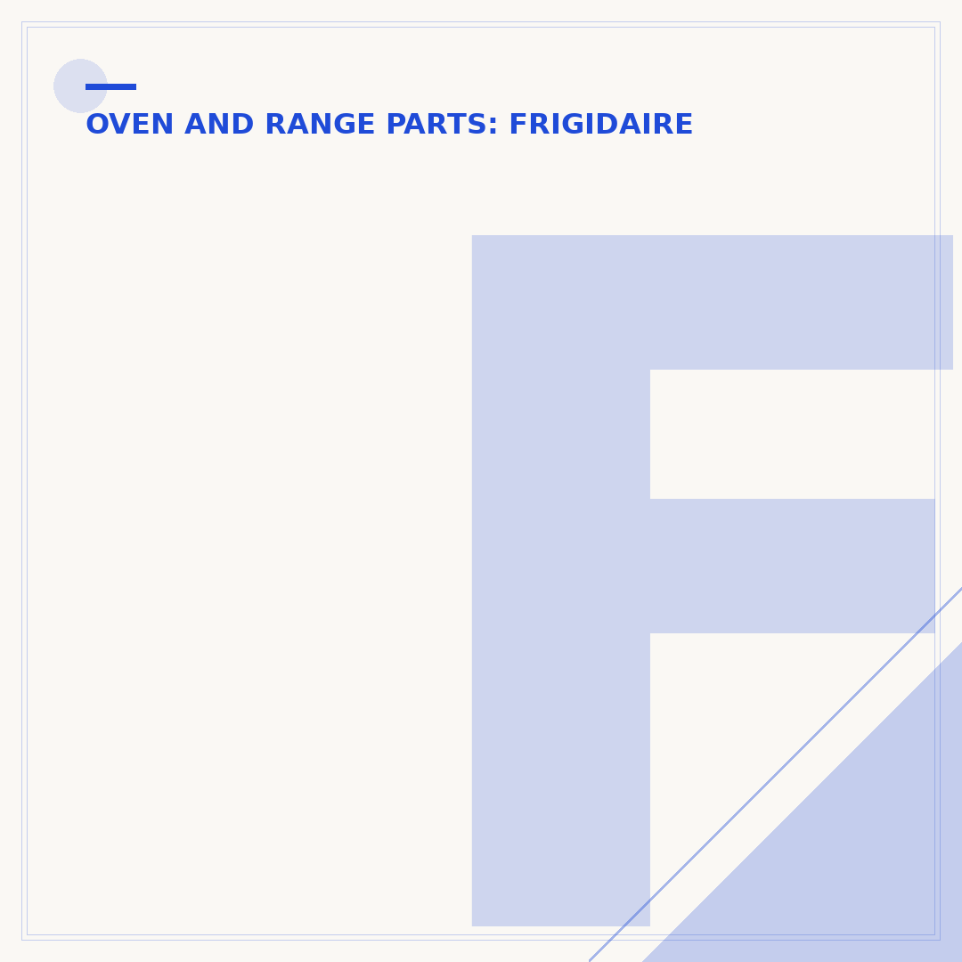 Frigidaire Gas Stove Igniter Replacement