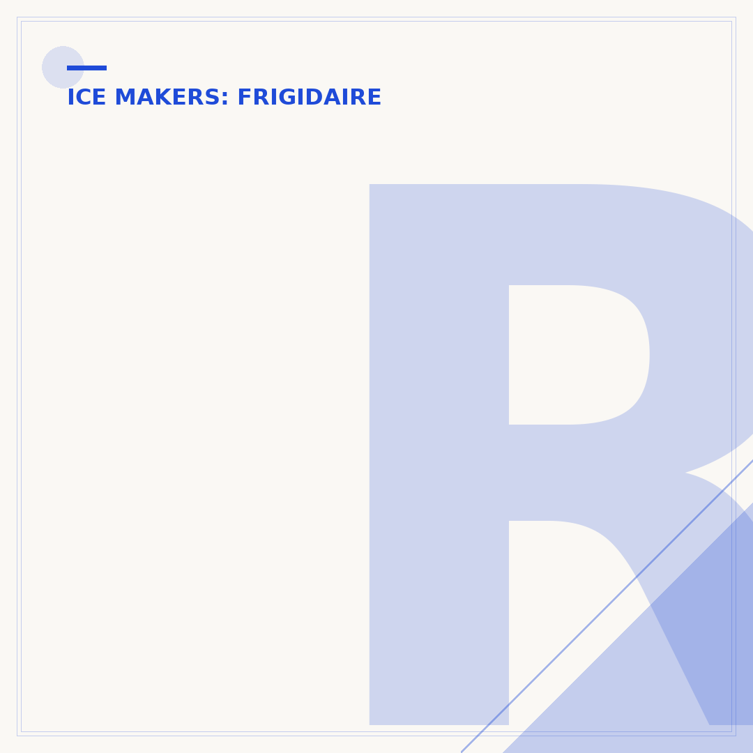 Reset a Frigidaire Ice Maker