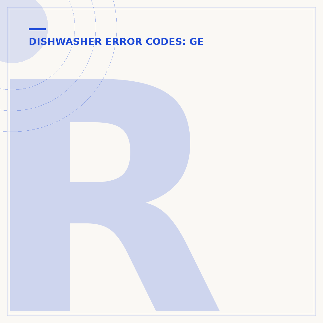 Reset a GE Dishwasher H20 Error