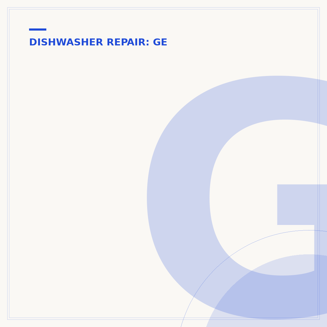 General Electric Dishwasher Owners Manual: Find Yours