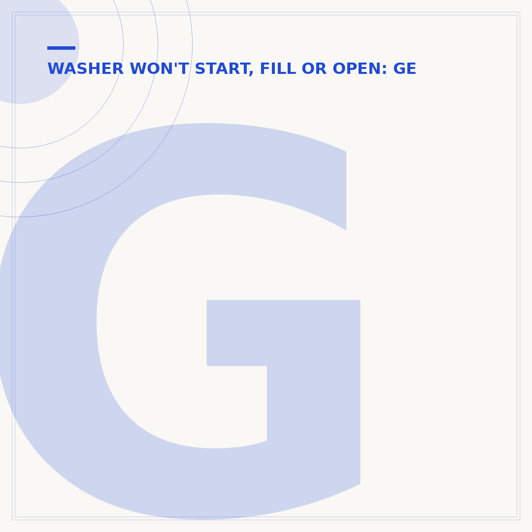 GE Front Loading Clothes Washer Locked