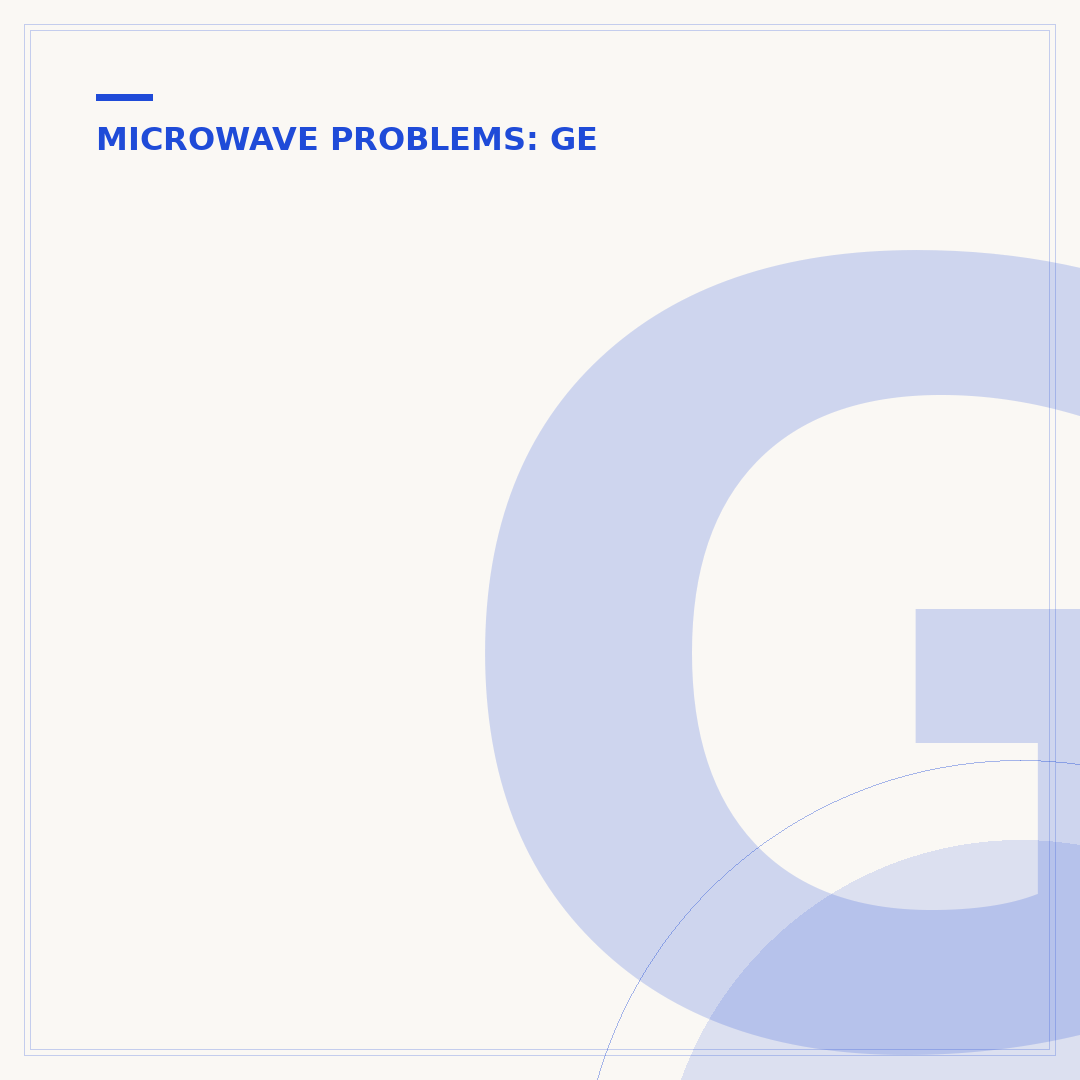 GE Microwave Replacement Parts: Identification & Sourcing
