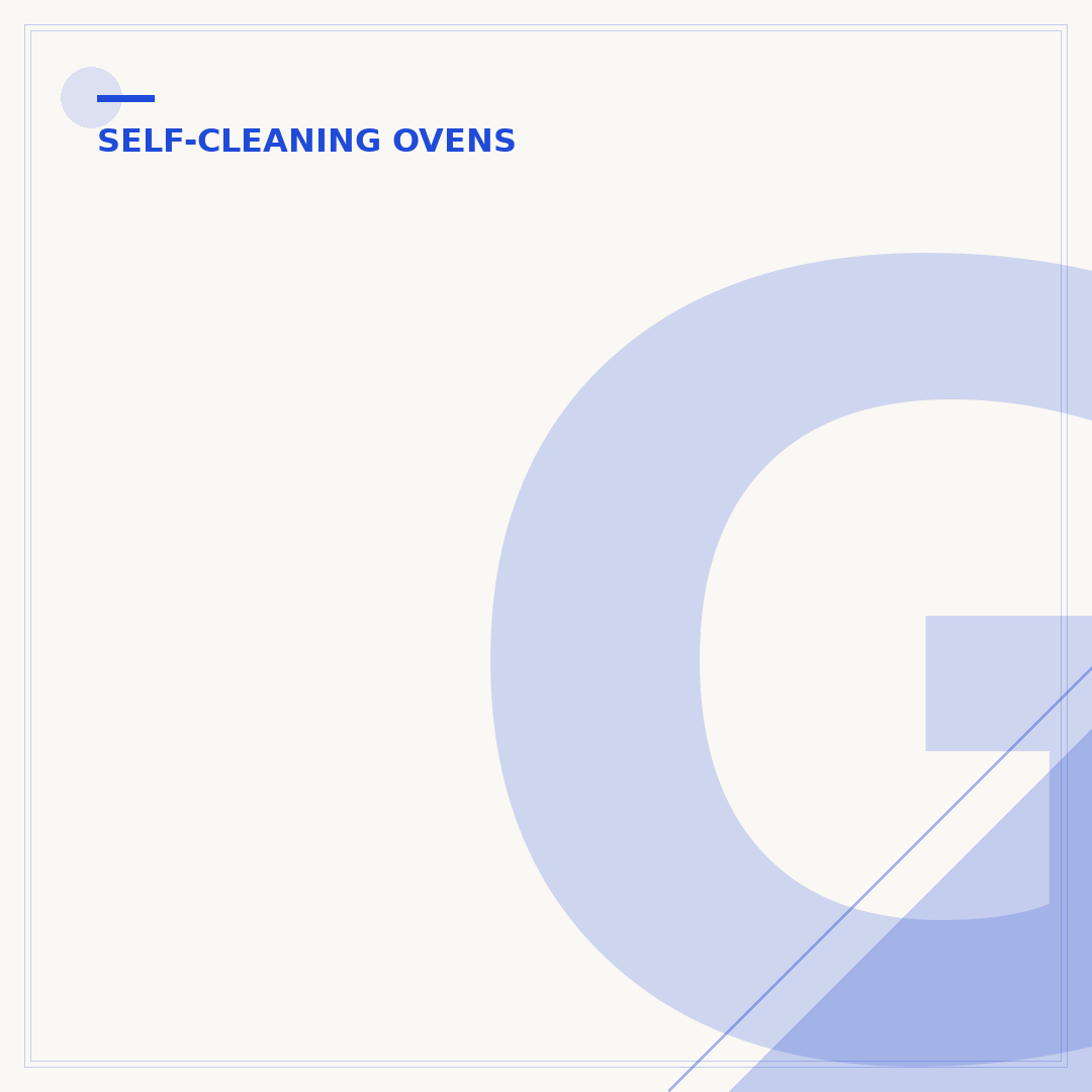 GE Self Cleaning Stove Instructions & Usage