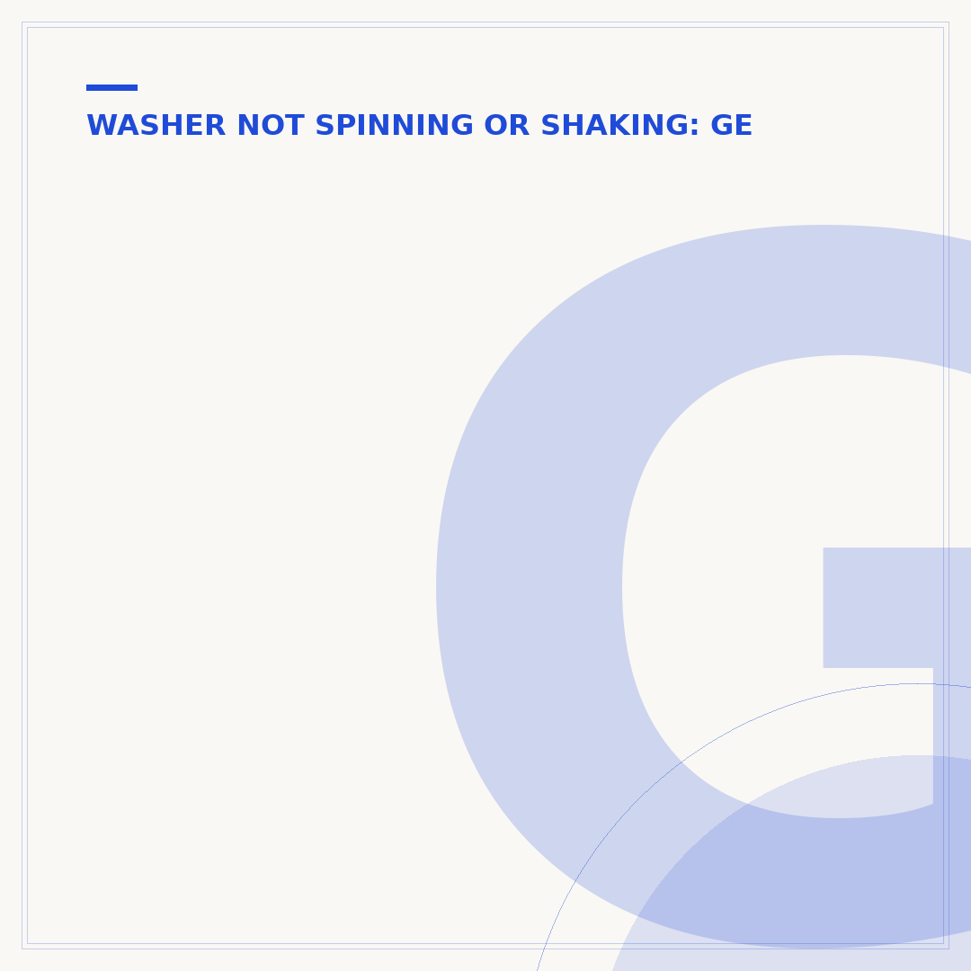 General Electric Washer with Agitator