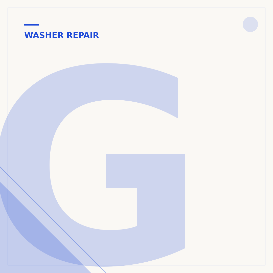 G.E. Washing Machine Repair