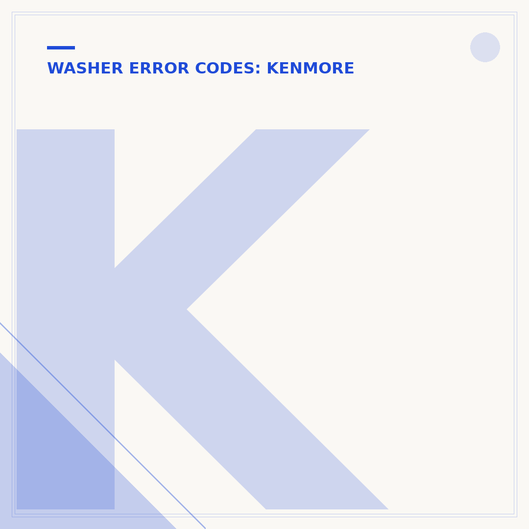 Kenmore Elite Washer F21 Error Code: What It Means