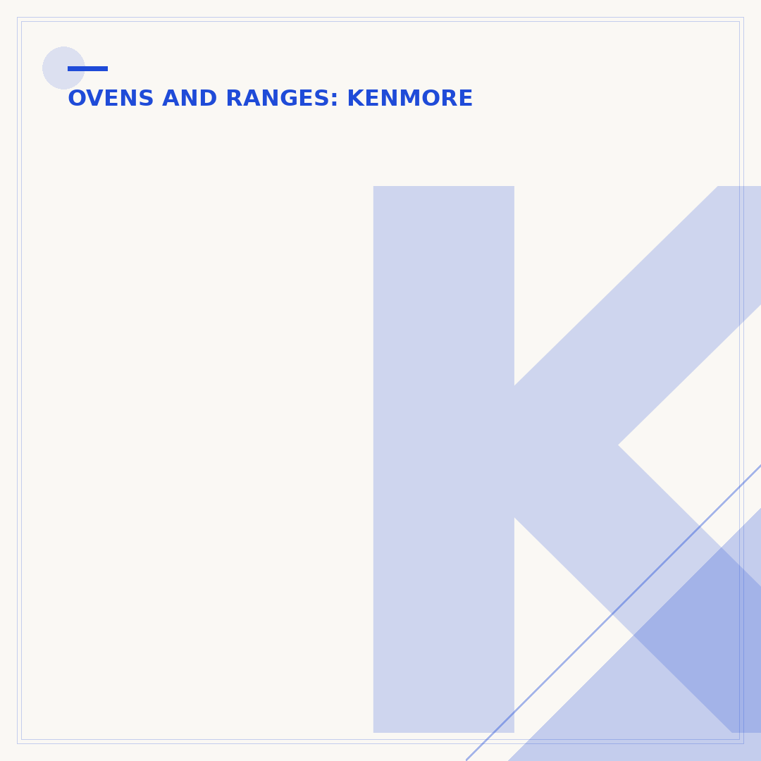 Kenmore Gas Stove: Features, Types, and Maintenance