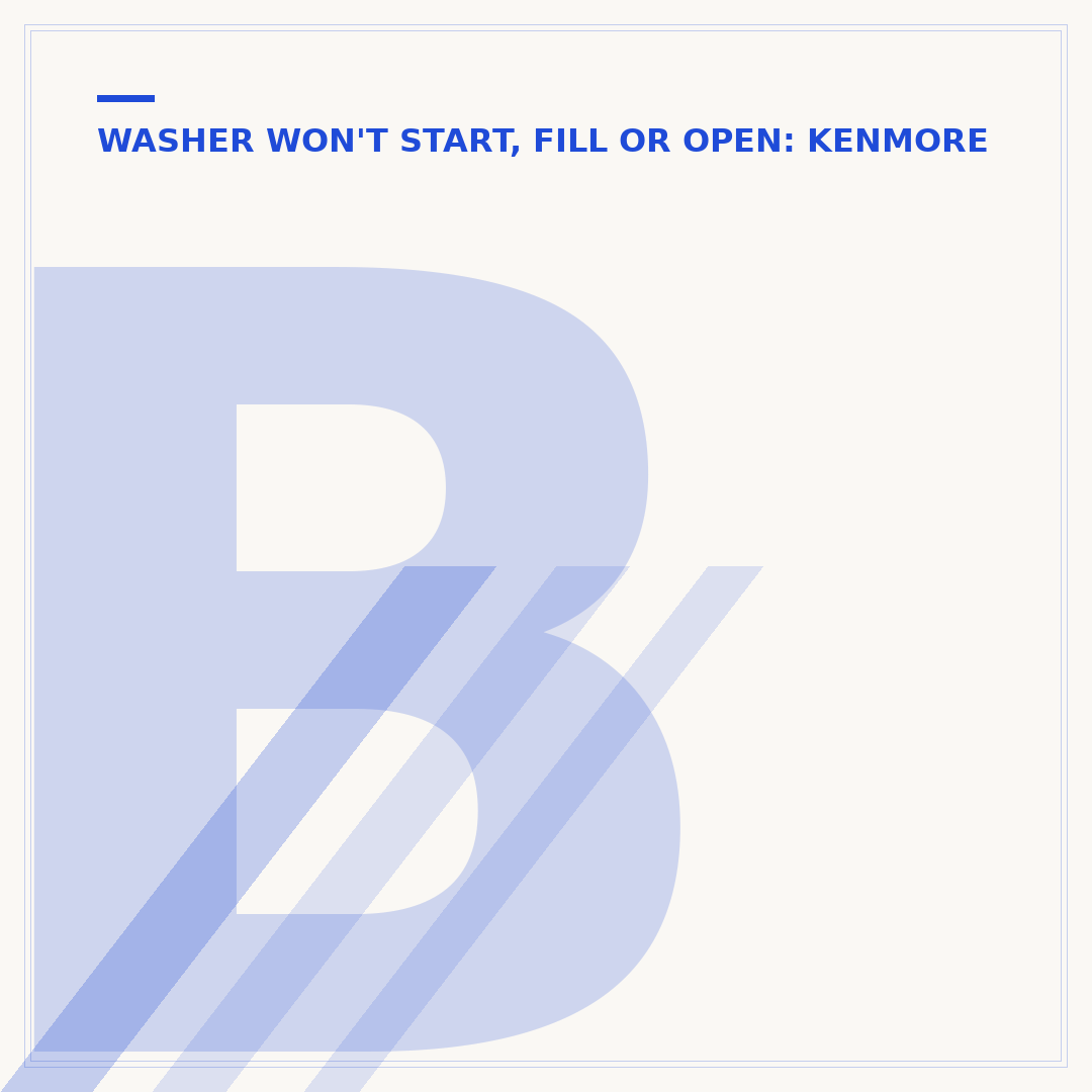 Bypass a Kenmore Series 100 Washer Lid Lock