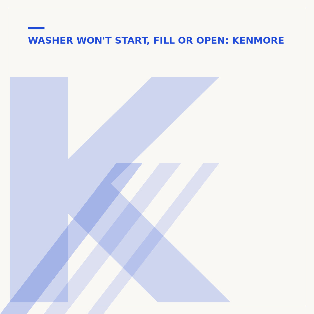 Kenmore Washer Lid Lock Flashing: Causes & Solutions