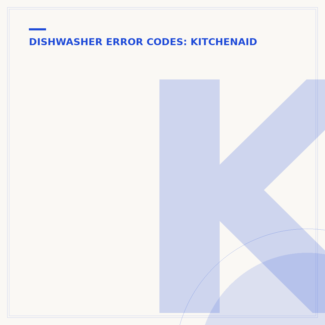 KitchenAid Dishwasher F9 Error Code: Troubleshooting & Fixes