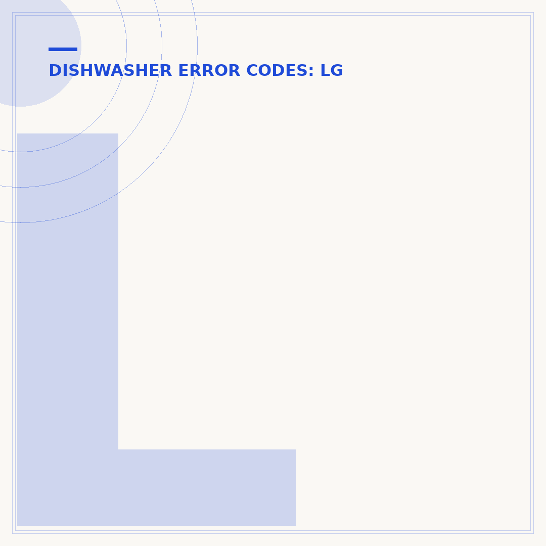 LG Dishwasher BE Code: What It Means and How to Reset