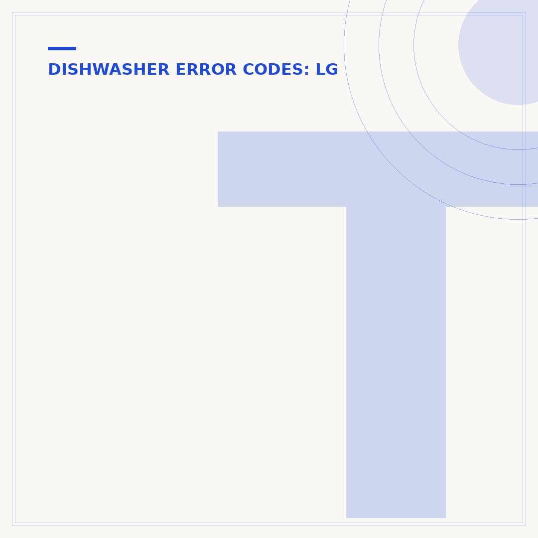 Troubleshooting LG Dishwasher LE Code