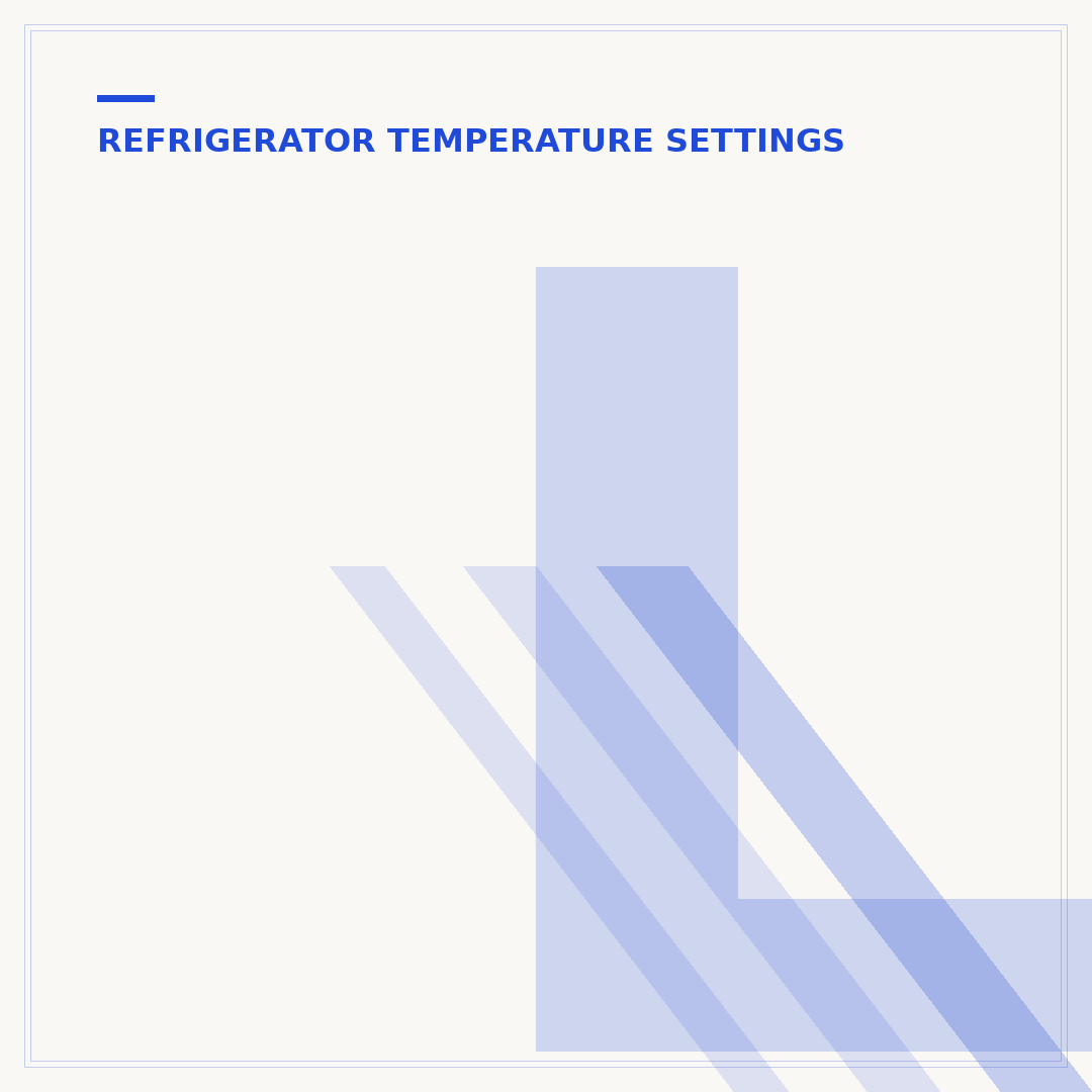 LG Refrigerator Temperature Settings