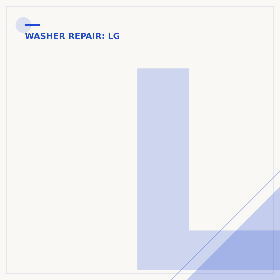 LG Waveforce Washer Repair: Troubleshooting & Fixes