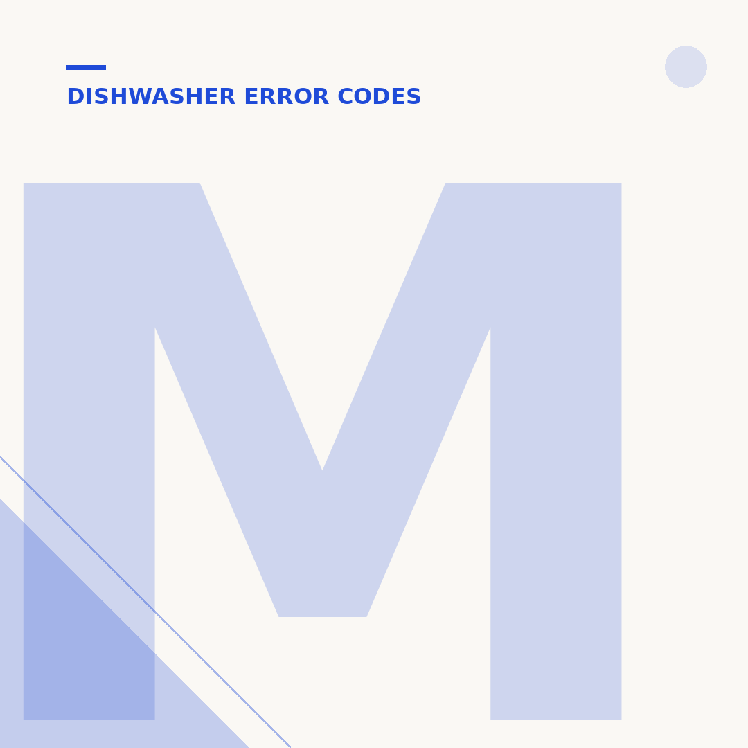 Maytag Dishwasher Error Codes: What They Mean & How to Fix