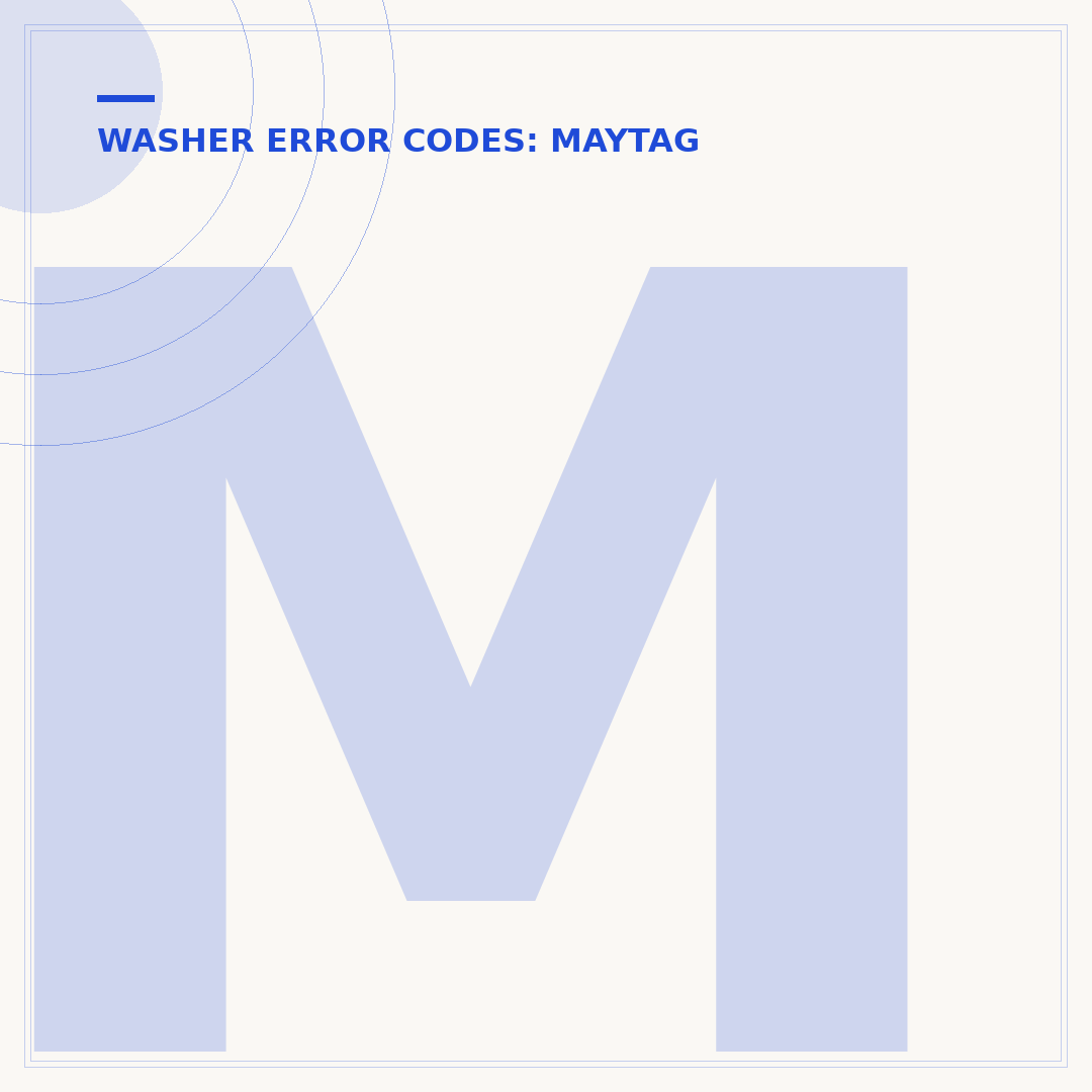 Maytag Washer Fault Code F21 Explained