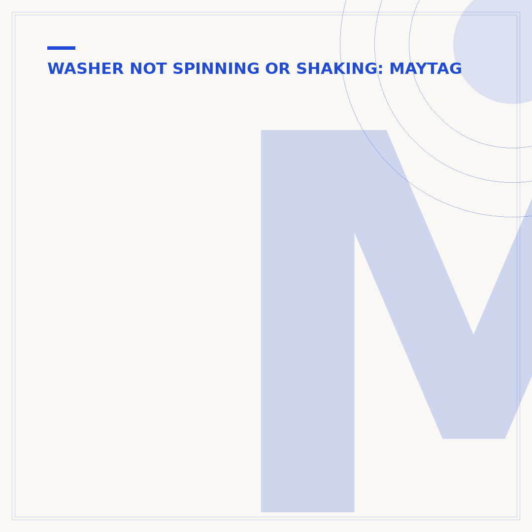 Maytag Top-Load Washer Squealing While Spinning