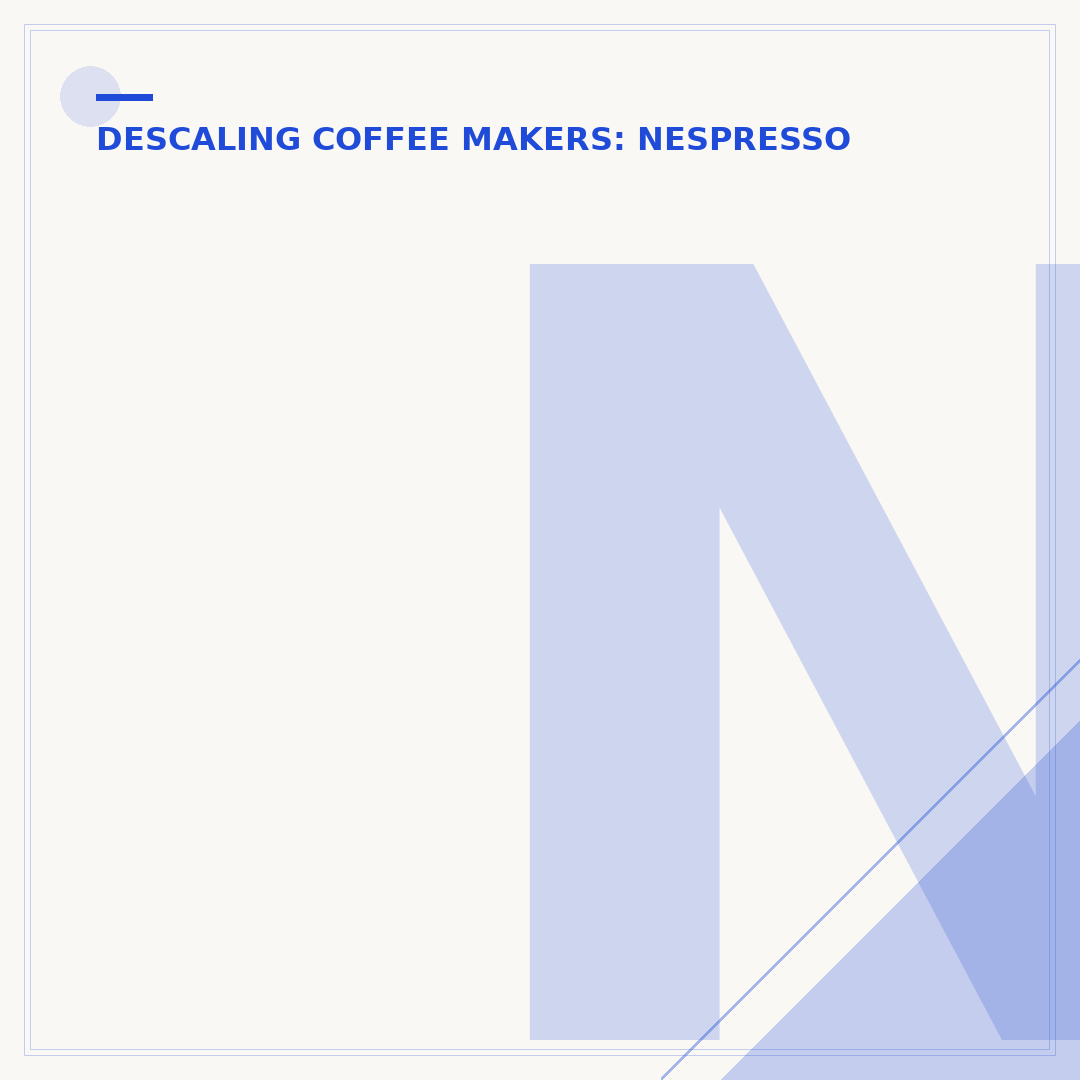 Nespresso Blinking Orange Light After Descaling