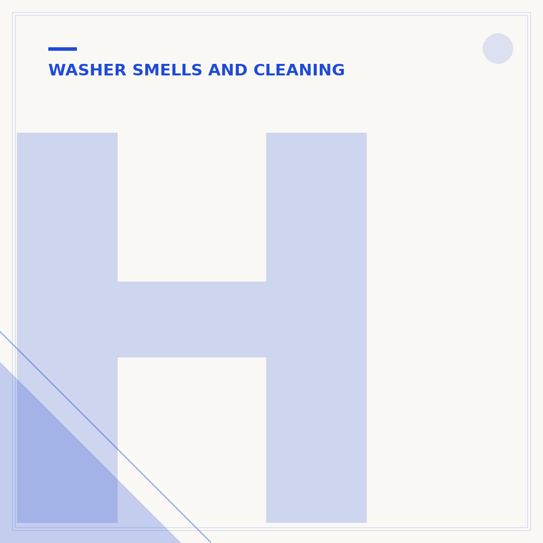 How to Get Bad Odor Out of Washing Machine