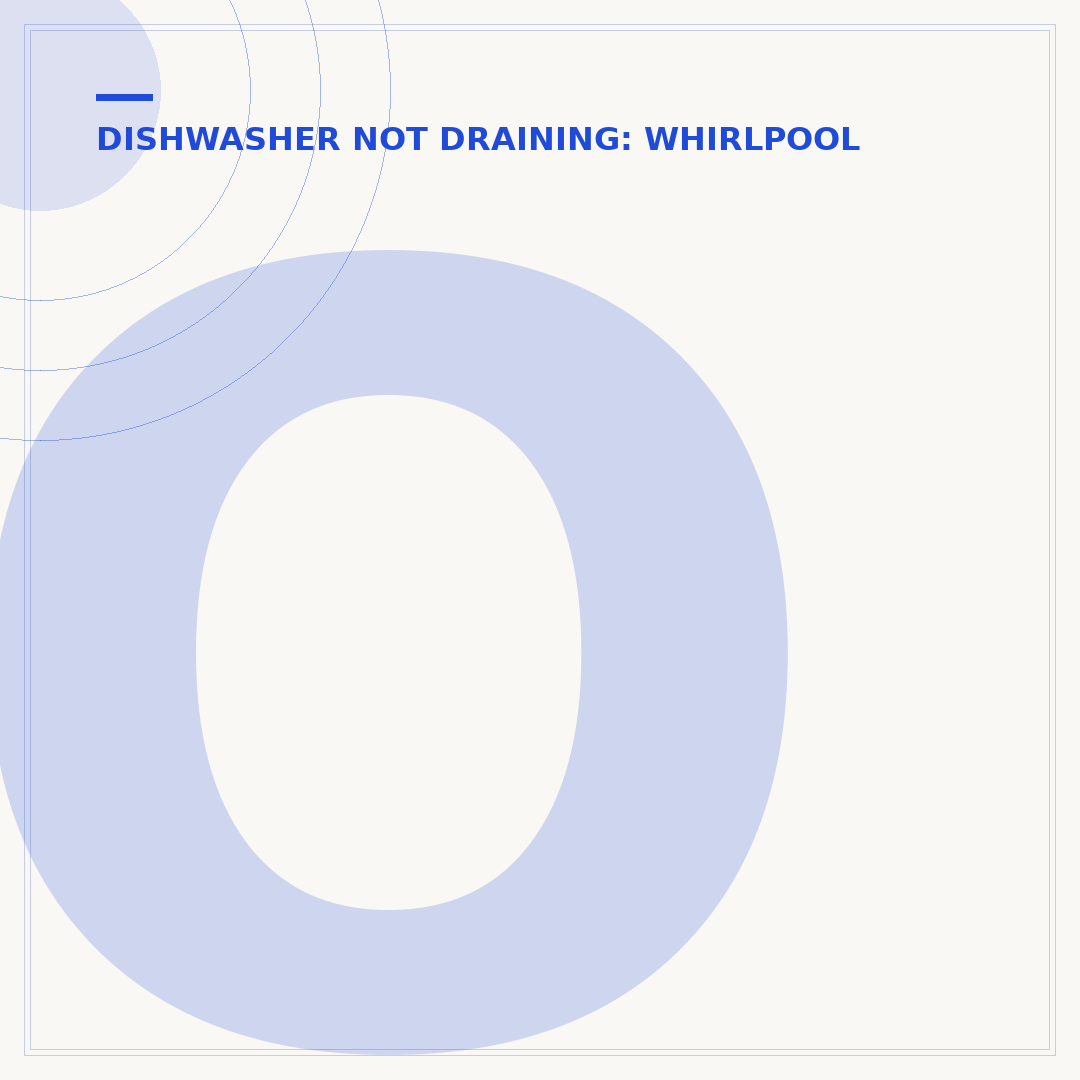 Older Whirlpool Dishwasher Not Draining