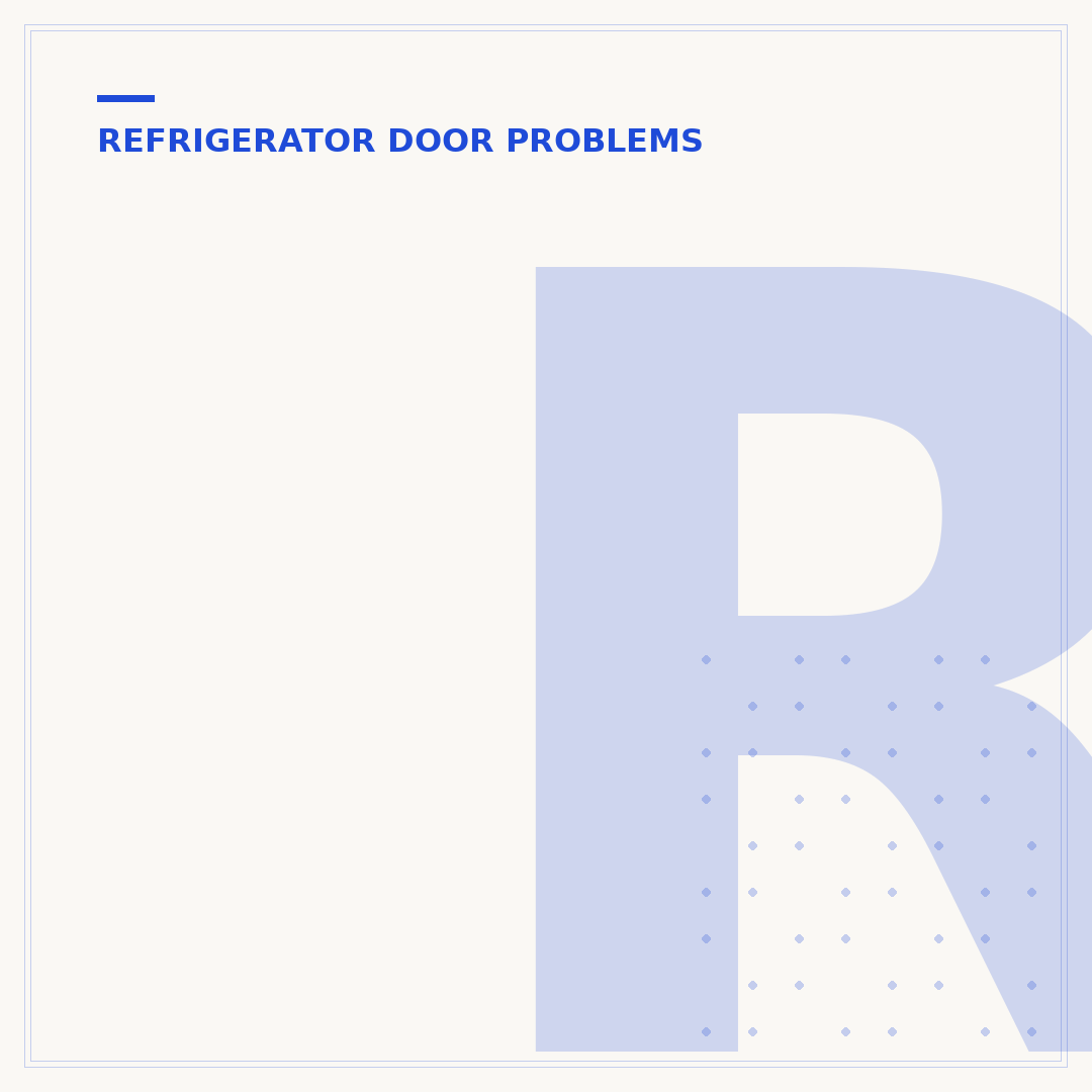 Refrigerator Door Hinge Repair
