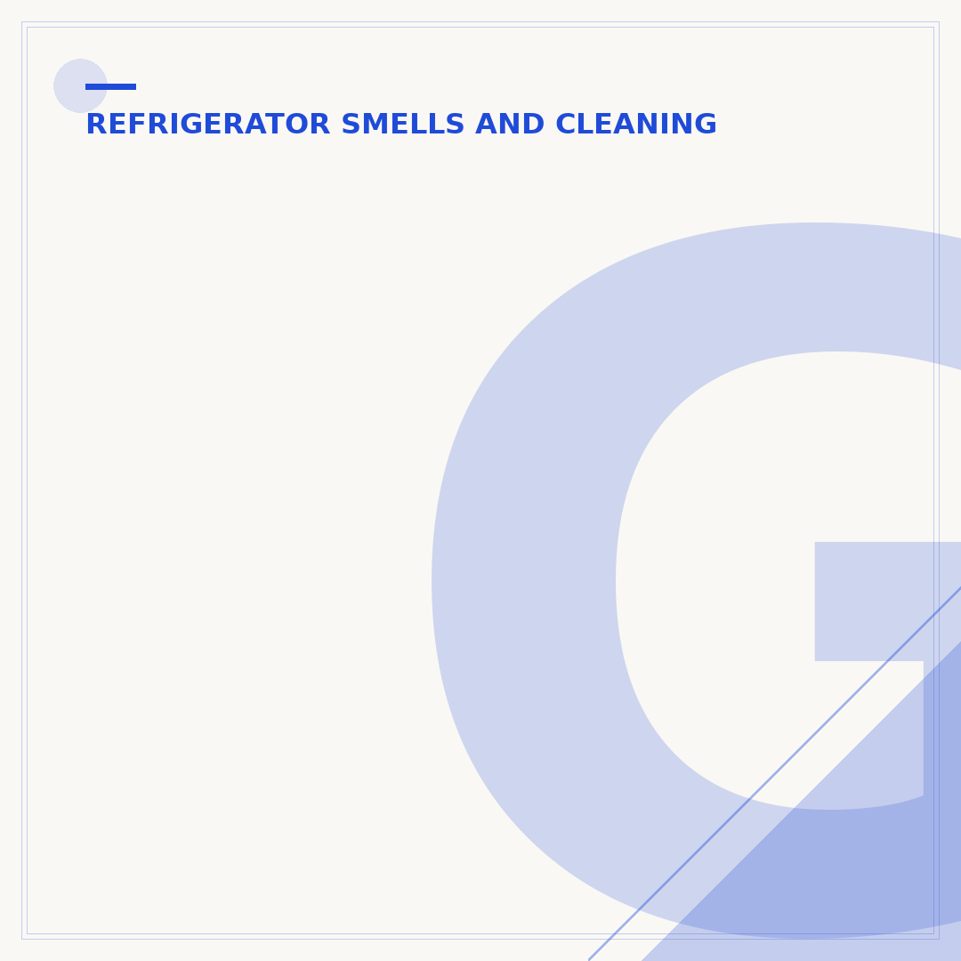Getting Rid of Refrigerator Odor
