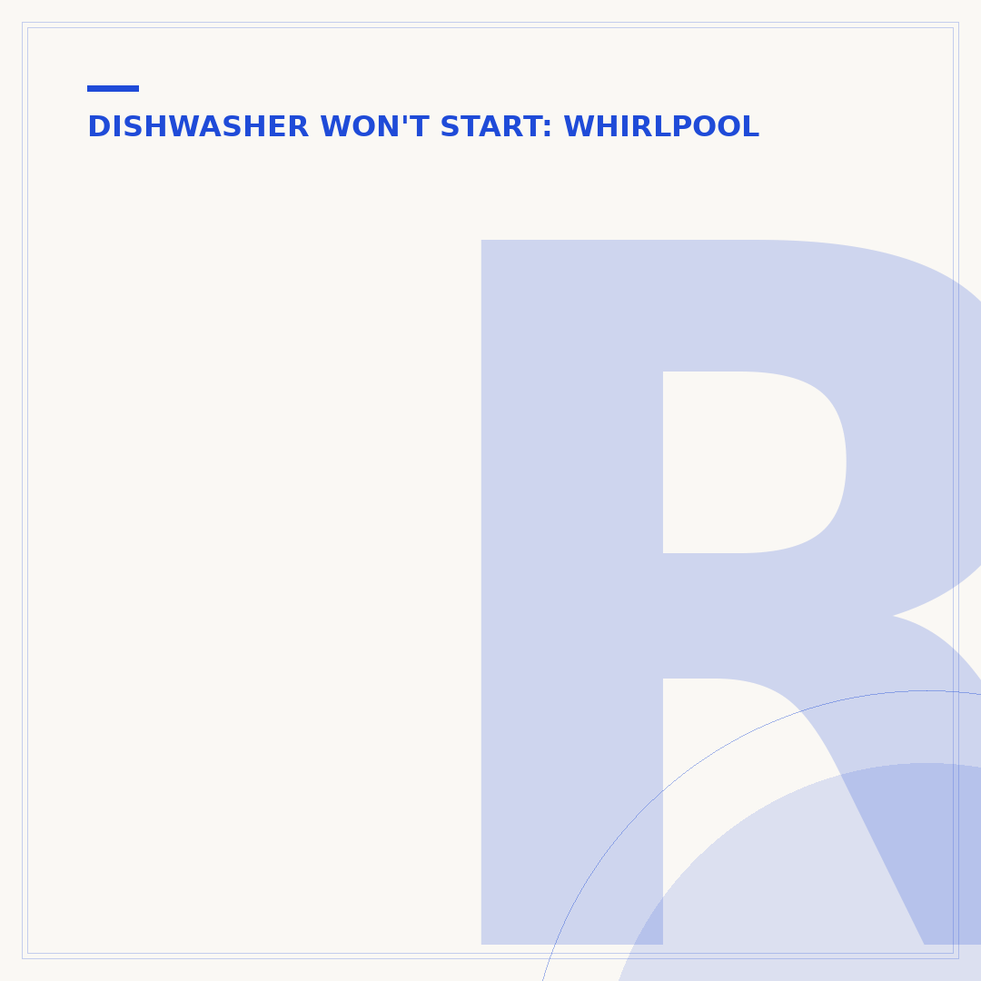 Reset Your Whirlpool Dishwasher WDT720PADM2