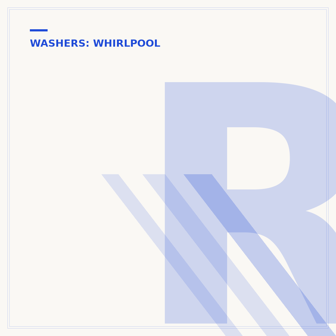 Resetting a Whirlpool Washer