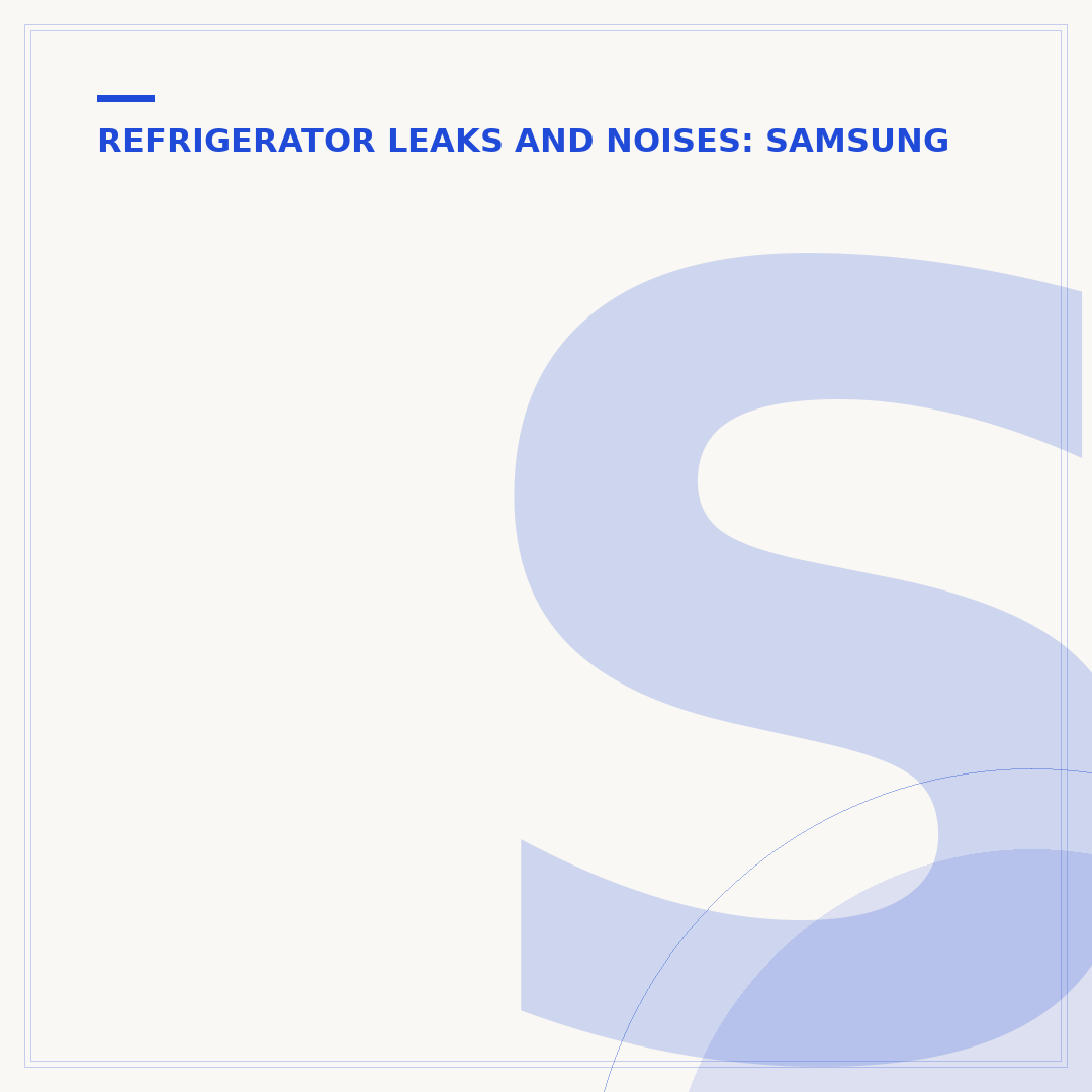 Samsung Fridge Leaky Water