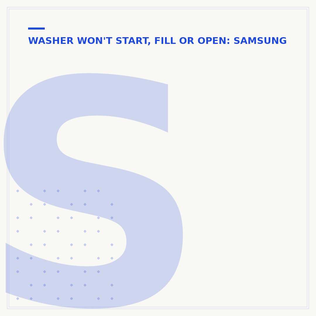 Samsung Washer Blinking Lights: Codes & Fixes