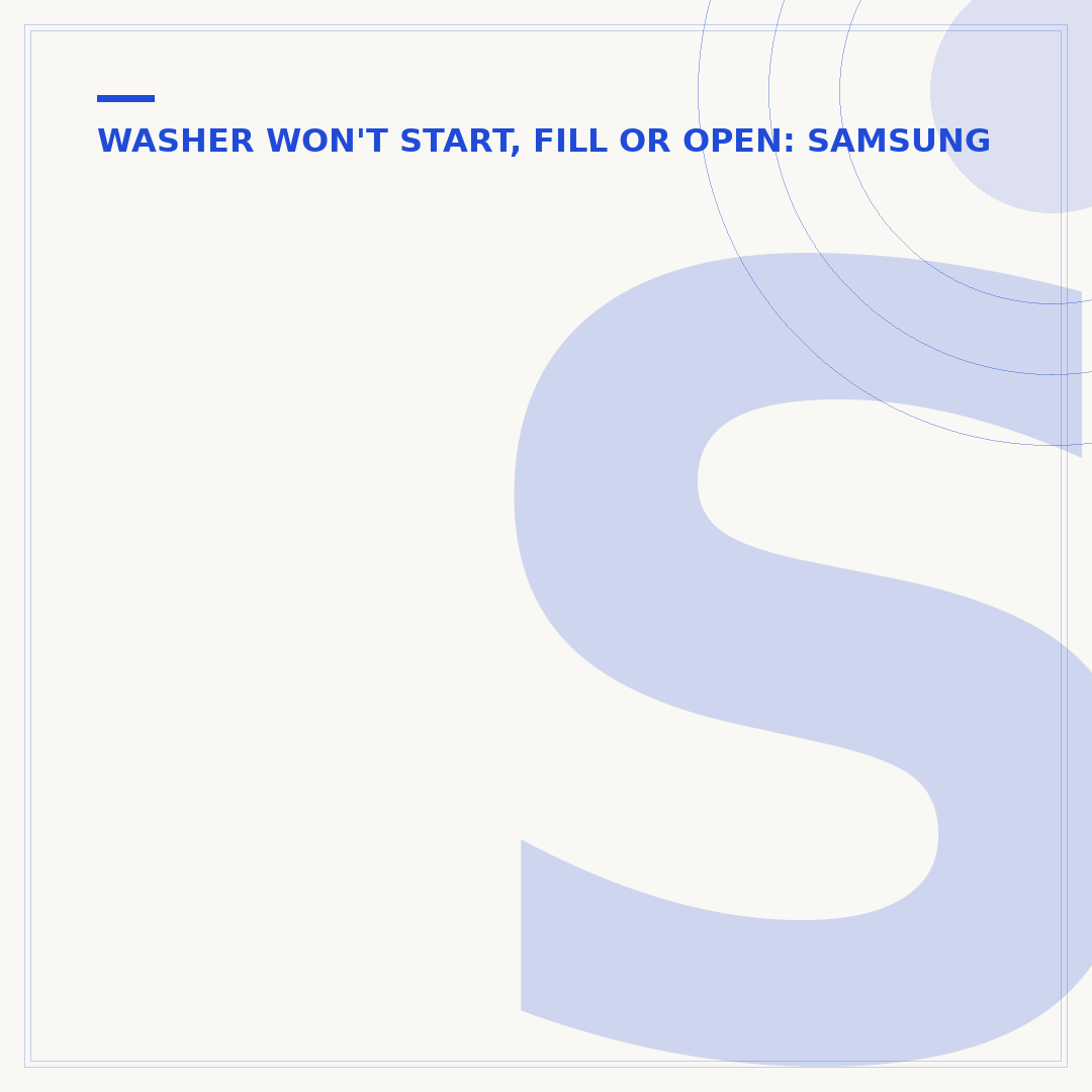 Samsung Washer Locked? How to Unlock Your Door