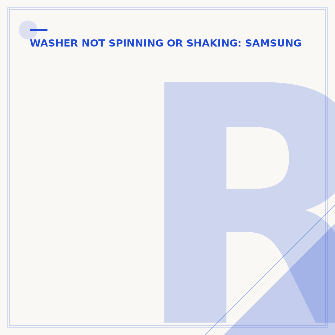 Reset a Samsung Washer Out of Balance